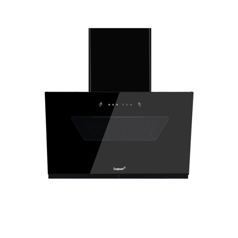 Livpure Emerald Neo 90 cm | Slant | 1400 m³/hr Suction | Filterless | Touch & Gesture Control | Low Noise |10 Years Motor + 2 Years Comprehensive Warranty | Black